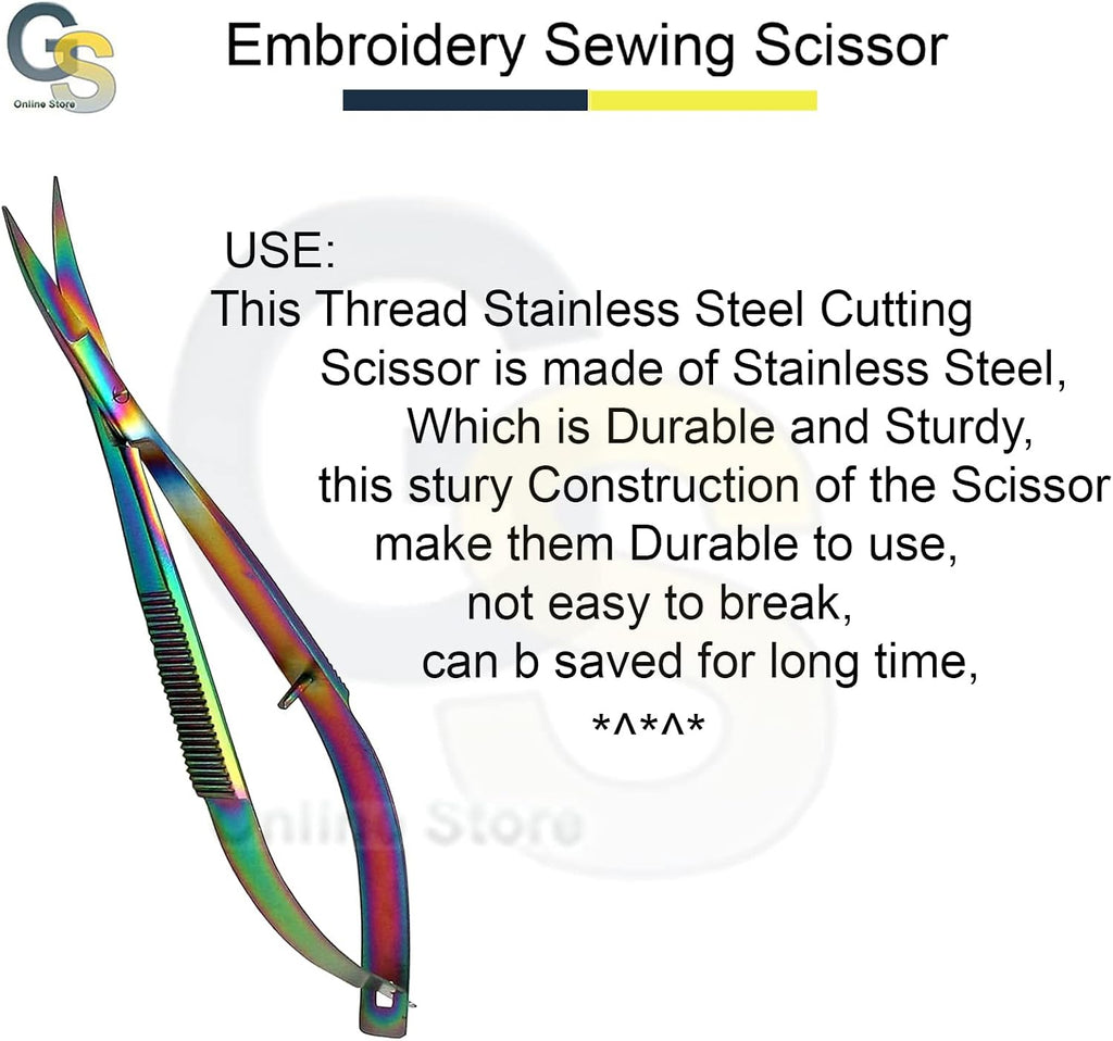 G.S Online Store - Titanium Spring Action Scissor 4.5" - German Grade