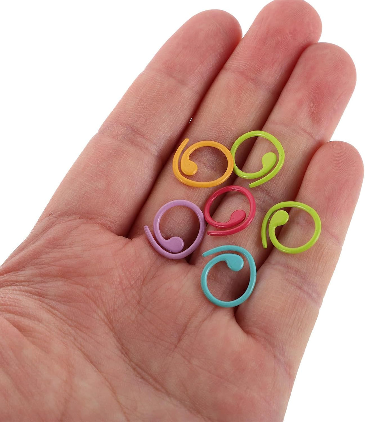 100 Piece Colorful Metal Locking Stitch Markers for Knitting