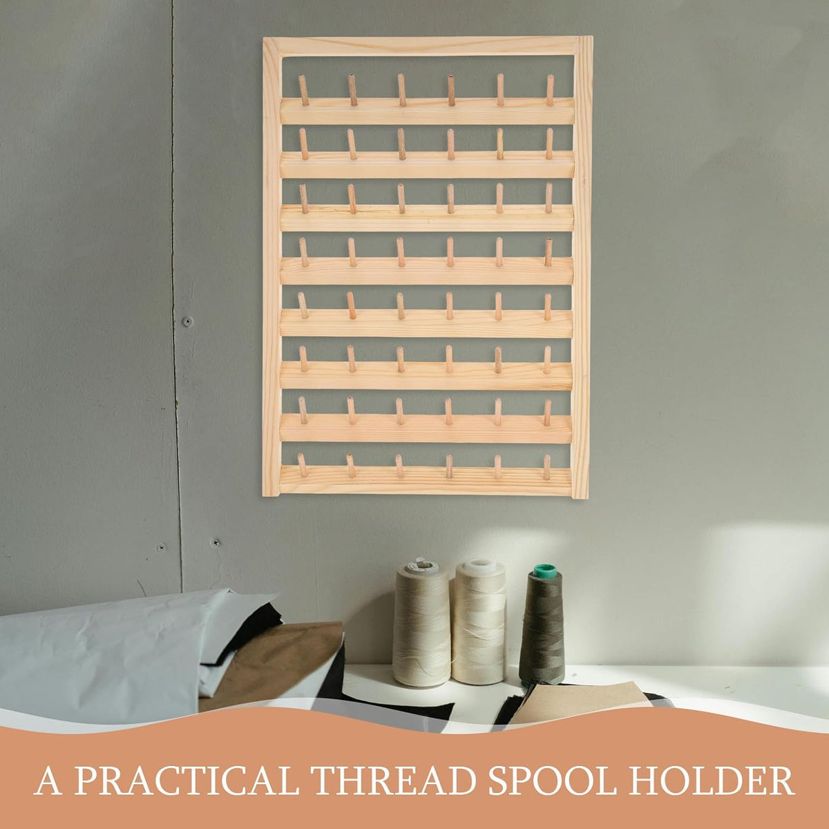 Spool Rack for Quilters DIY Lovers Thread Storage Desktop Organizer