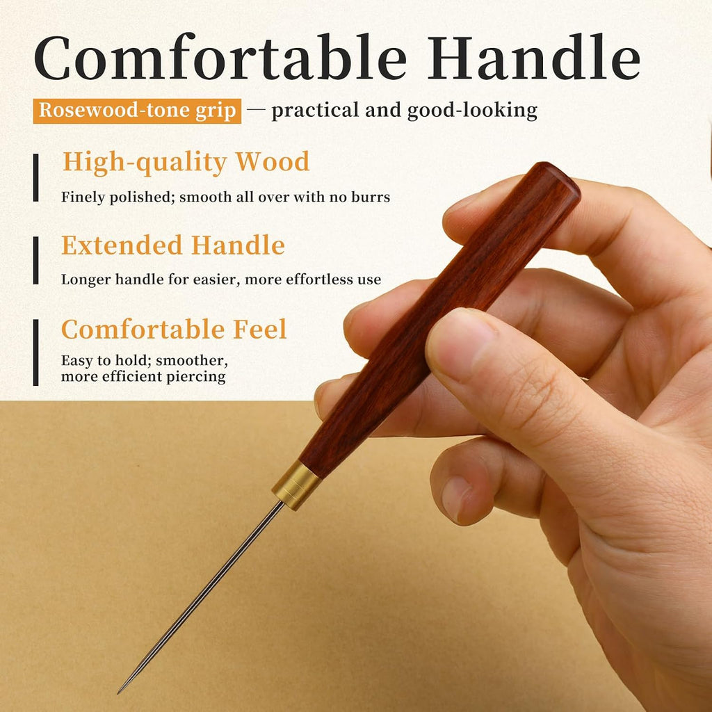 Diudus 3 Pcs Sewing Awl Tool Leather Sewing Tools Scratch Awl Tool