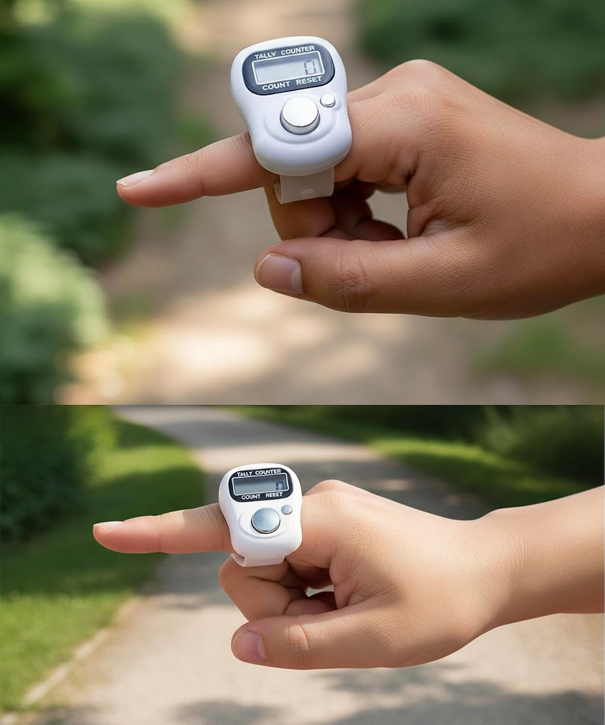 SET OF 12 White Digital Finger Counters | White Tasbih/Dhikr Counters