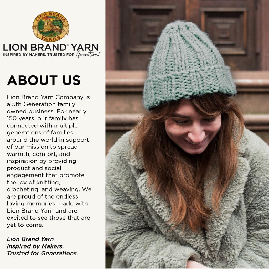 Lion Brand Yarn Wool-Ease Thick & Quick Yarn, Soft and Bulky Yarn for