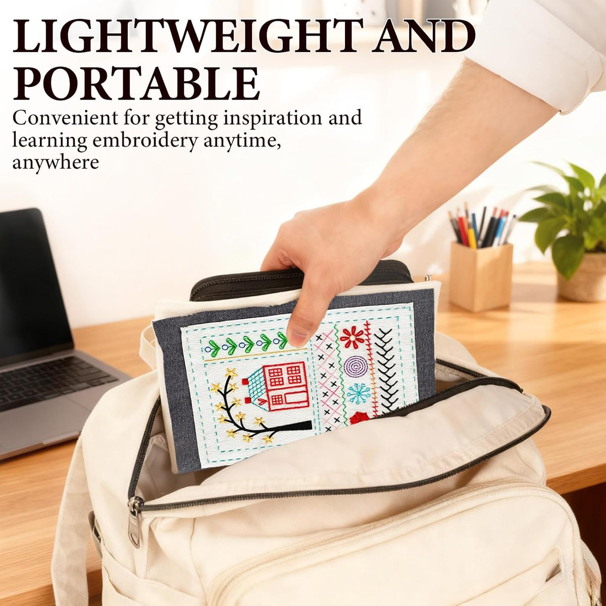 DIY Embroidery Stitch Book Kit for Beginners and Embroidery Enthusiast