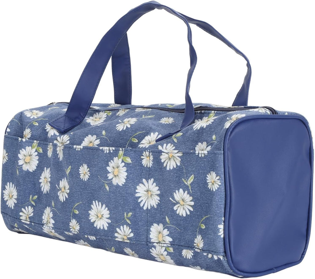 Large Fabric Knitting Needles Bag, Yarn Storage Organizer Bag with