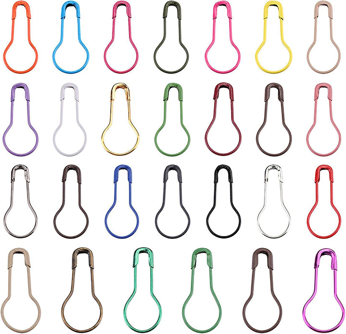 Safety Bulb Pins, 500 Pieces, Mixed Colors Metal Gourd Pins for
