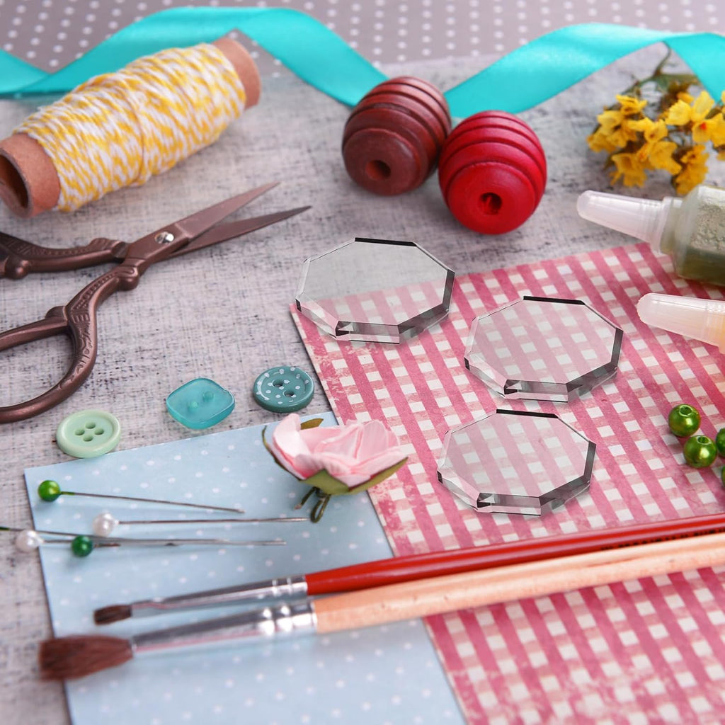 20 Pcs Crystal Glass Pattern Weights for Sewing, Fabric Weights for