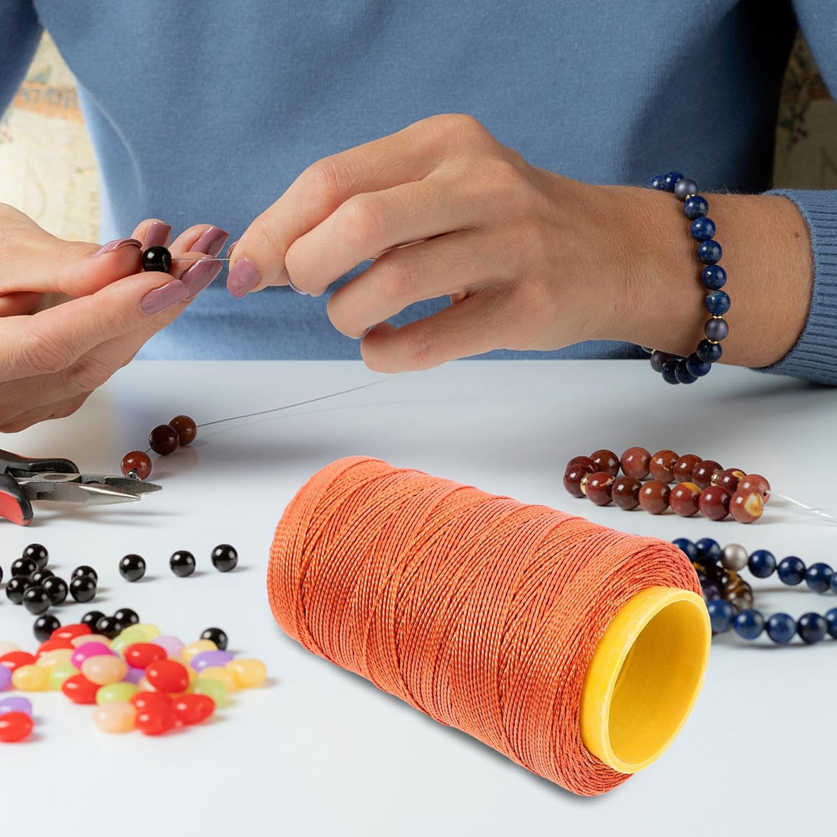 Hand Sewing Thread Roll Brown Nylon for Leather Repair, and