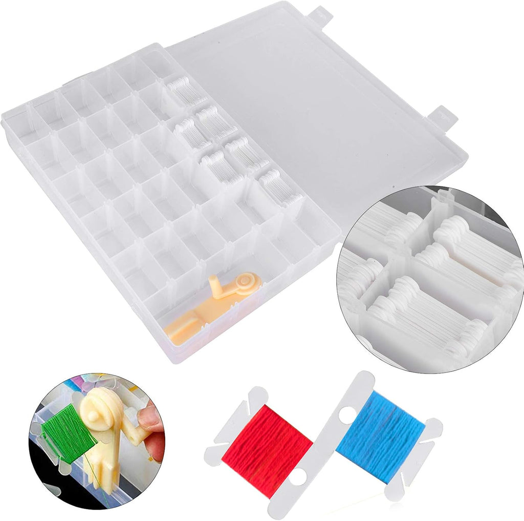 Embroidery Thread Organizer, Transparent Plastic Winding Plate Bobbin