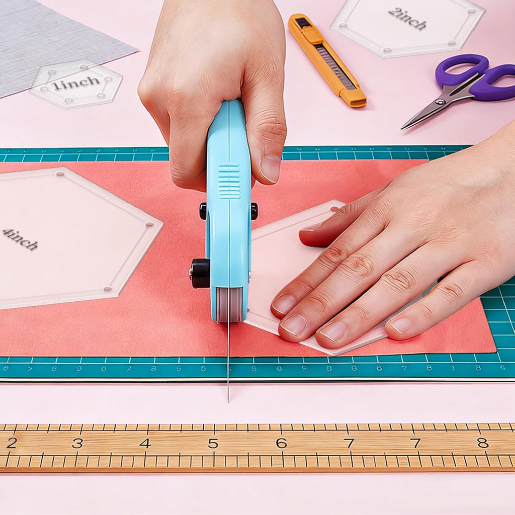 8pcs Hexagon Quilting Templates and Rulers Templates Quilting