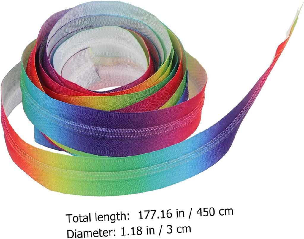 Rainbow Nylon Coil Zipper for Clothes and Makeup Bags, Type B