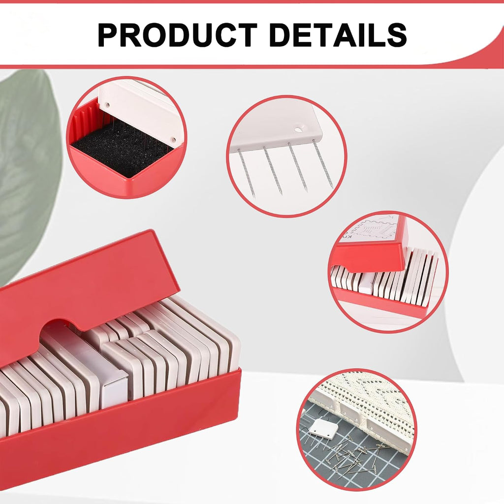 Knit Blockers Pins Kit, 25Pcs Knit Blocking Combs & 30 T-pins for