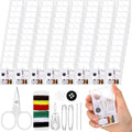 Knitgrip 100 Boxes Mini Sewing Kit, Small Travel Kit with Scissor