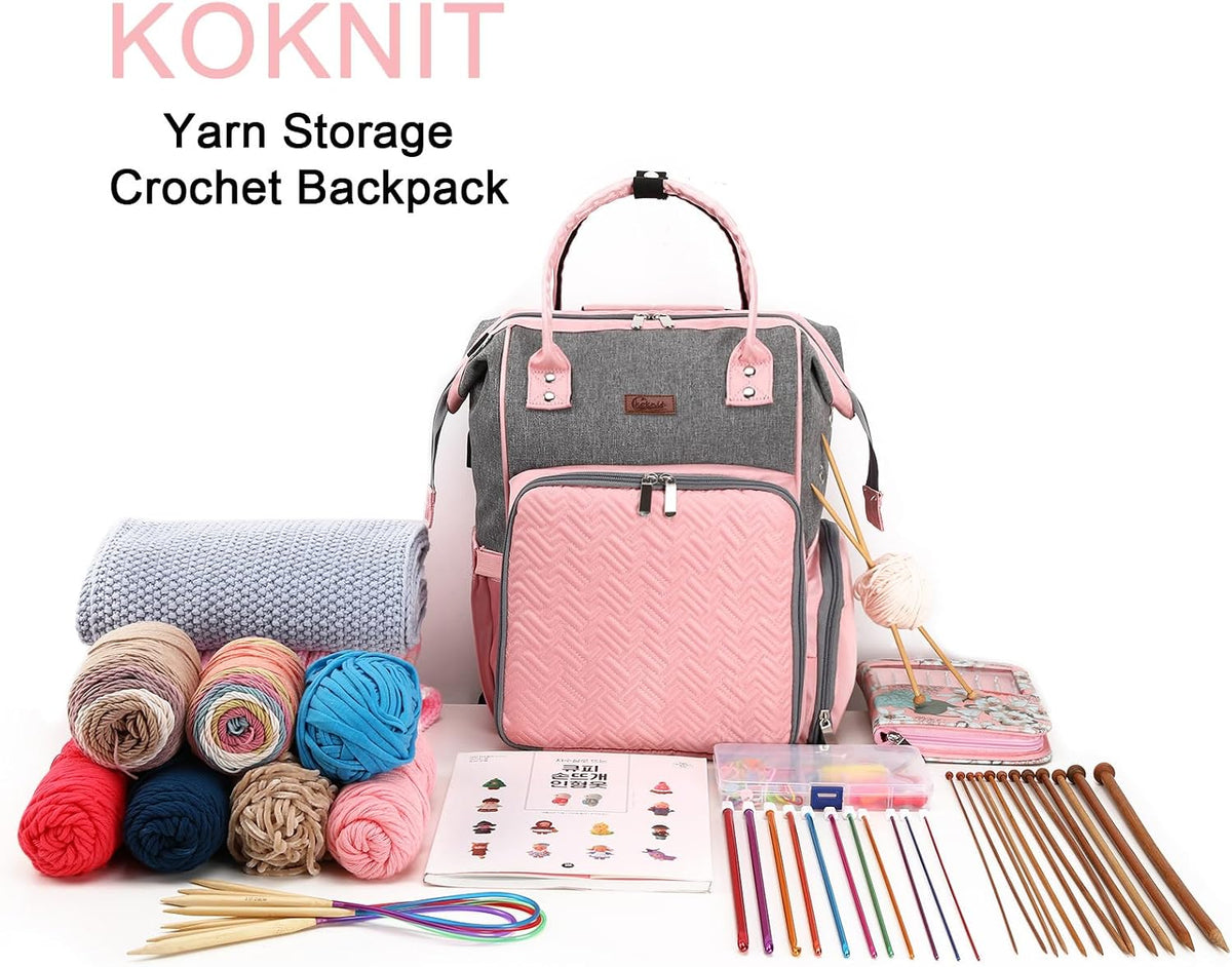 Crochet Bag,Knitting bagBackpack and Tote Bag Storage Bag,Large