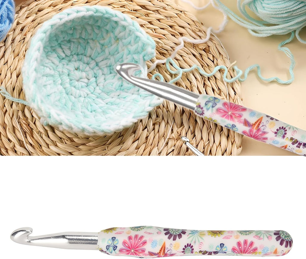 ACNTENY 10mm Crochet Hook, Ergonomic Handle, Aluminum, Multicolor