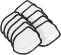 10pcs Blank White Embroidery Patch, Iron-on Adhesive DIY for Clothing