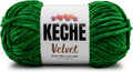 Keche Velvet Yarn for Crocheting, Soft Chenille Bulky Baby Blanket
