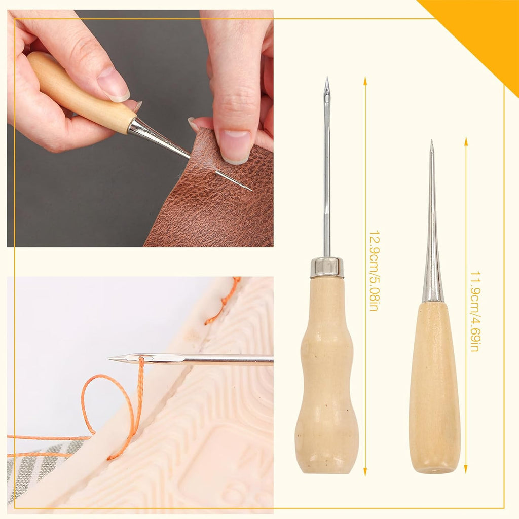 Mini Sewing Kit Upholstery Repair Kit Includes Thumb Sleeve, Scissors