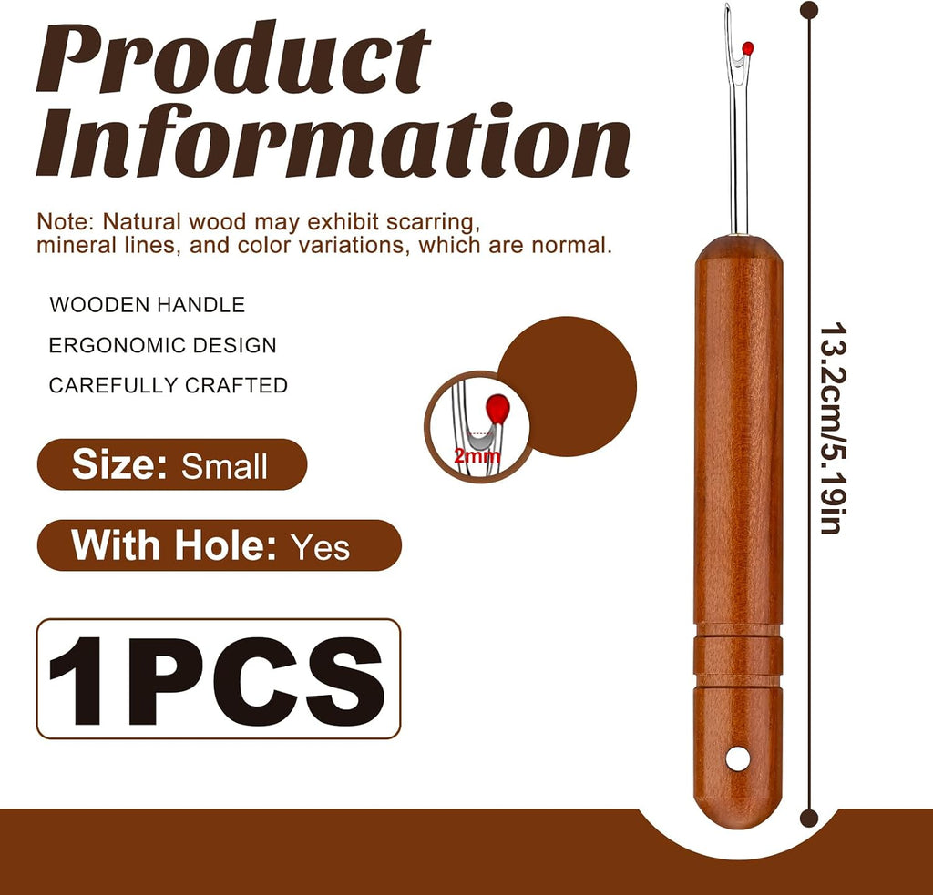 ZMAAGG Seam Rippers for Sewing, Hangable Wooden Handle, Small