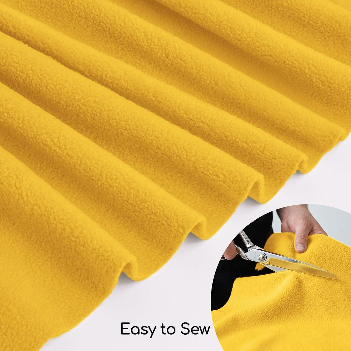 63" Wide Polar Fleece Fabric by the Yard, Heavyweight Polyester