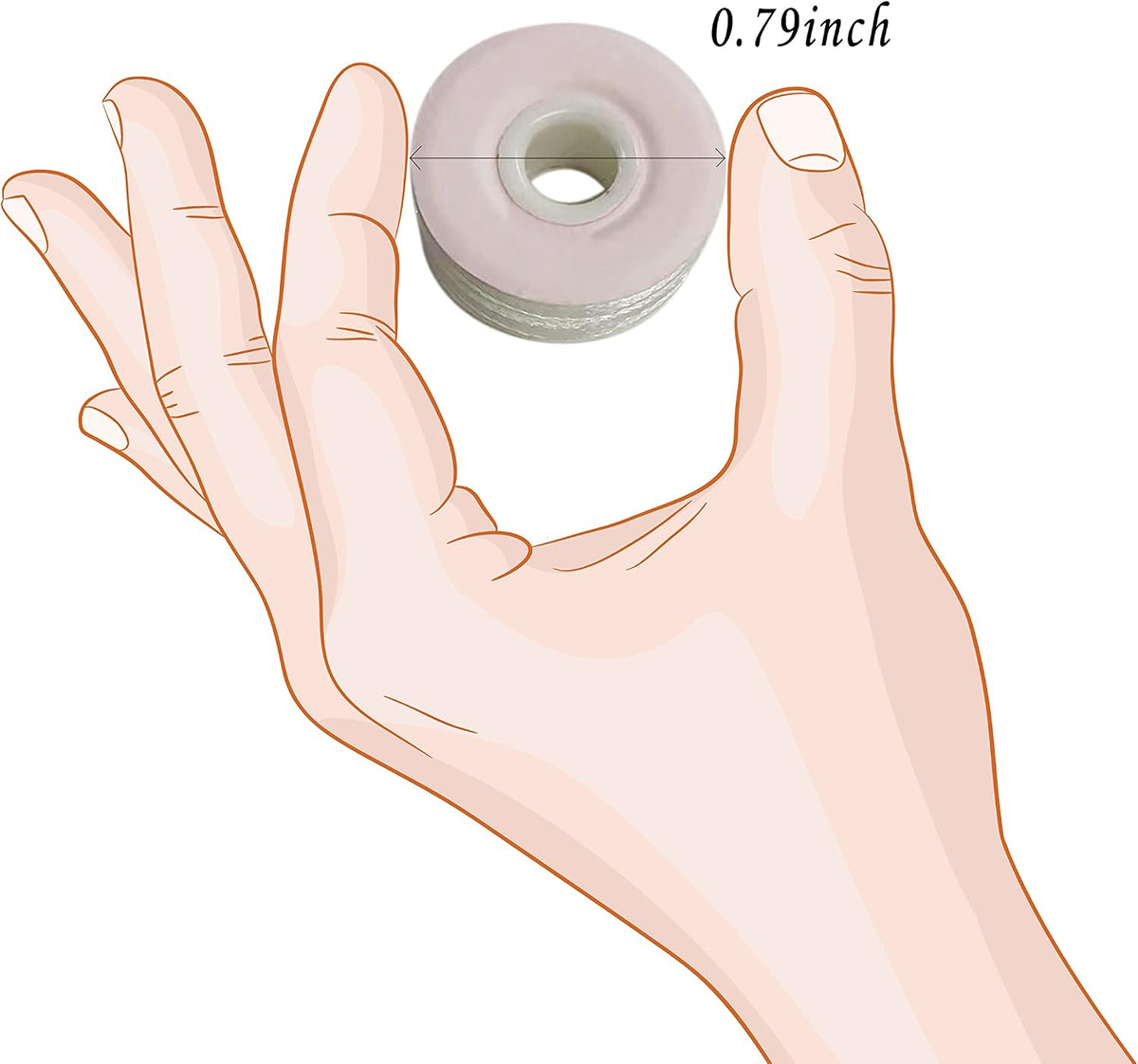 HimaPro 144 Prewound Bobbins for Embroidery Machines Size L (SA155)