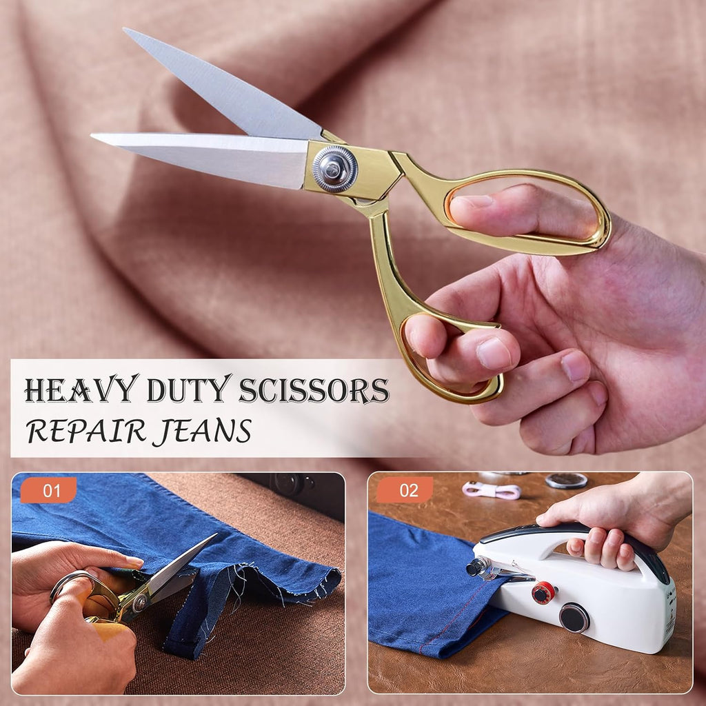Handheld Sewing Machine Heavy Duty, with Blue Leather Storage Case and