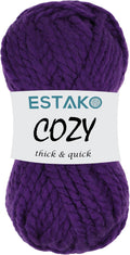 Estako Cozy Thick & Quick Yarn, 20% Wool 80% Acrylic, Super Bulky
