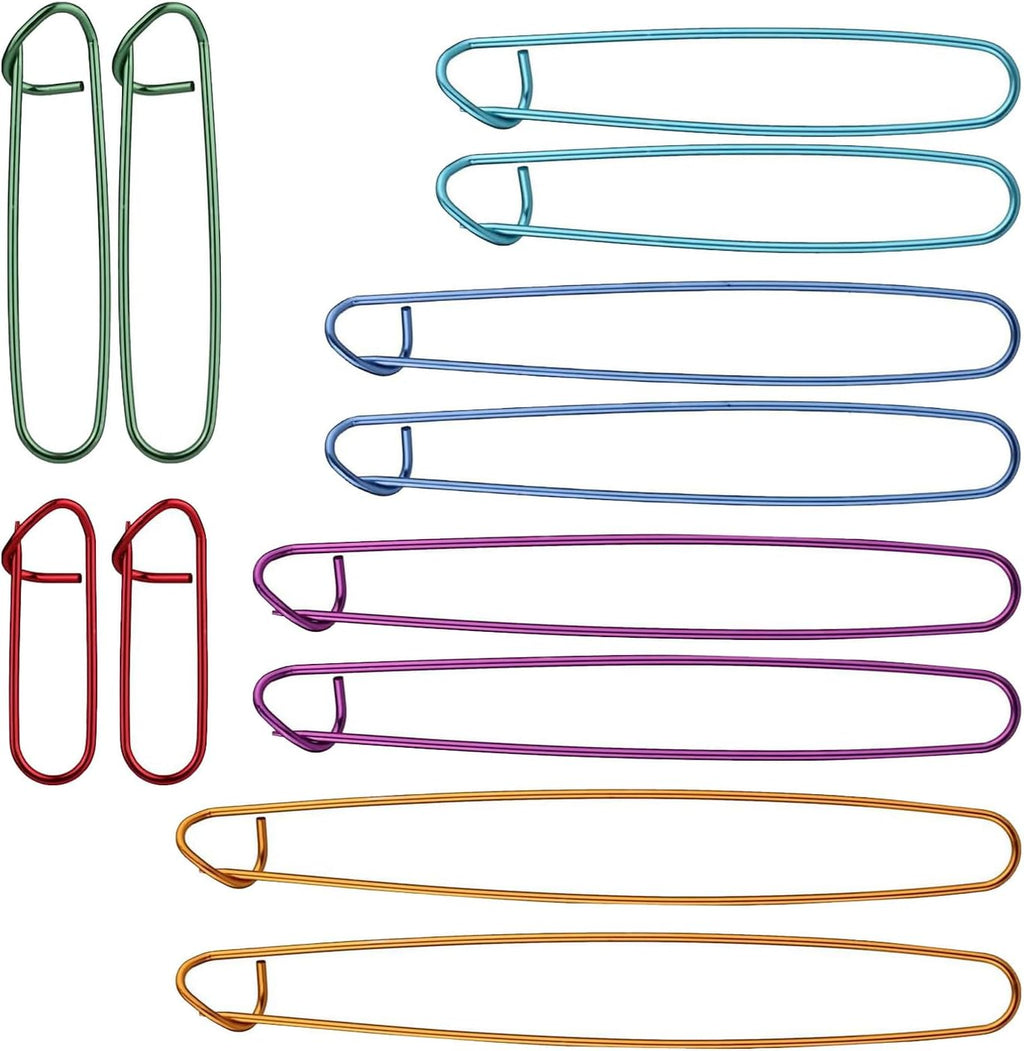 VICASKY 24pcs Knitting Stitch Holders, Colorful Aluminium Yarn Fixing