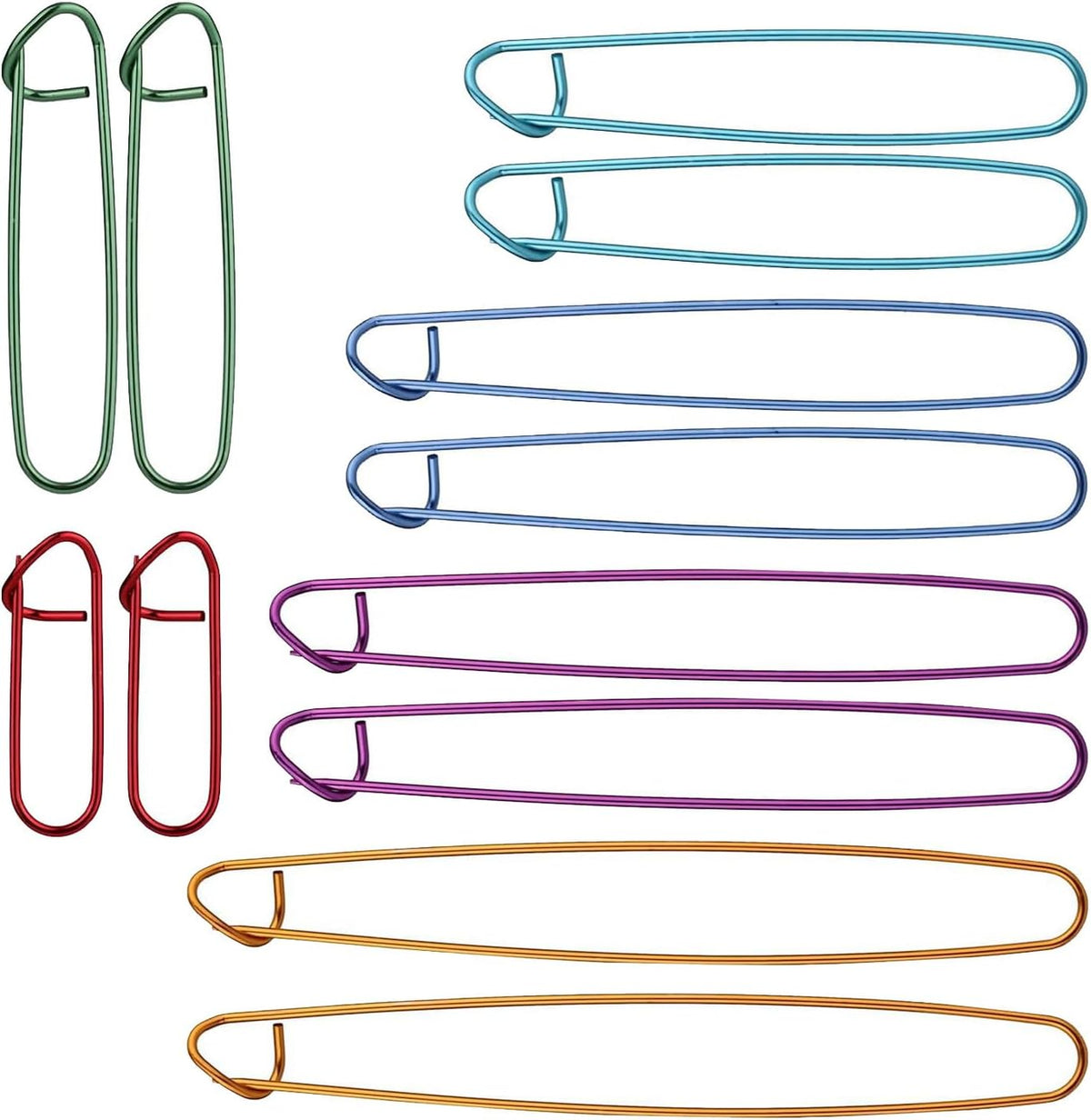 VICASKY 24pcs Knitting Stitch Holders, Colorful Aluminium Yarn Fixing