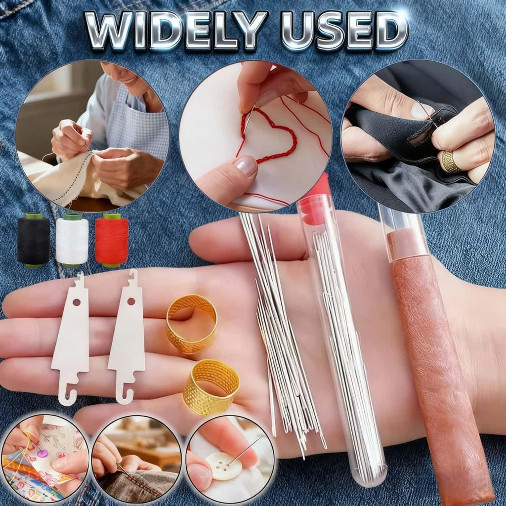 36Pcs Sewing Kit, Steel Sewing Needle Kit Christmas White Elephant