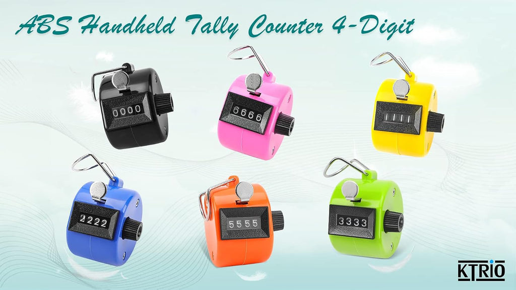 KTRIO Handheld Tally Counter, 4-Digit Mechanical Clicker