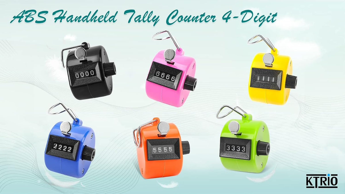 KTRIO Handheld Tally Counter, 4-Digit Mechanical Clicker