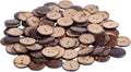 Natural Coconut Shell Buttons, 1 Inch / 25mm, 100Pcs