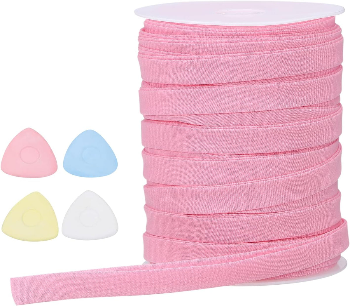 55 Yards 1/2" Bias Tape Double Fold Pre-Fold Bias Binding Tape Pink