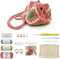Noocro Crochet Kit Granny Square Shumai Bag, Purse, Complete DIY Kit