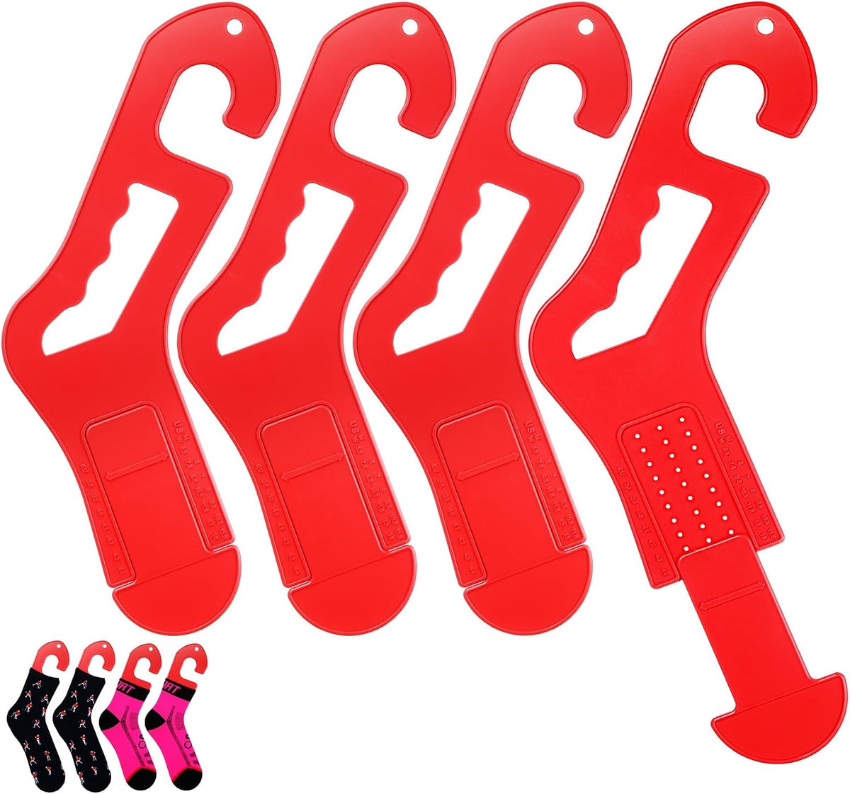 Doublefill 4 Pcs Sock Blockers for Knitting, Adjustable Sock Blockers