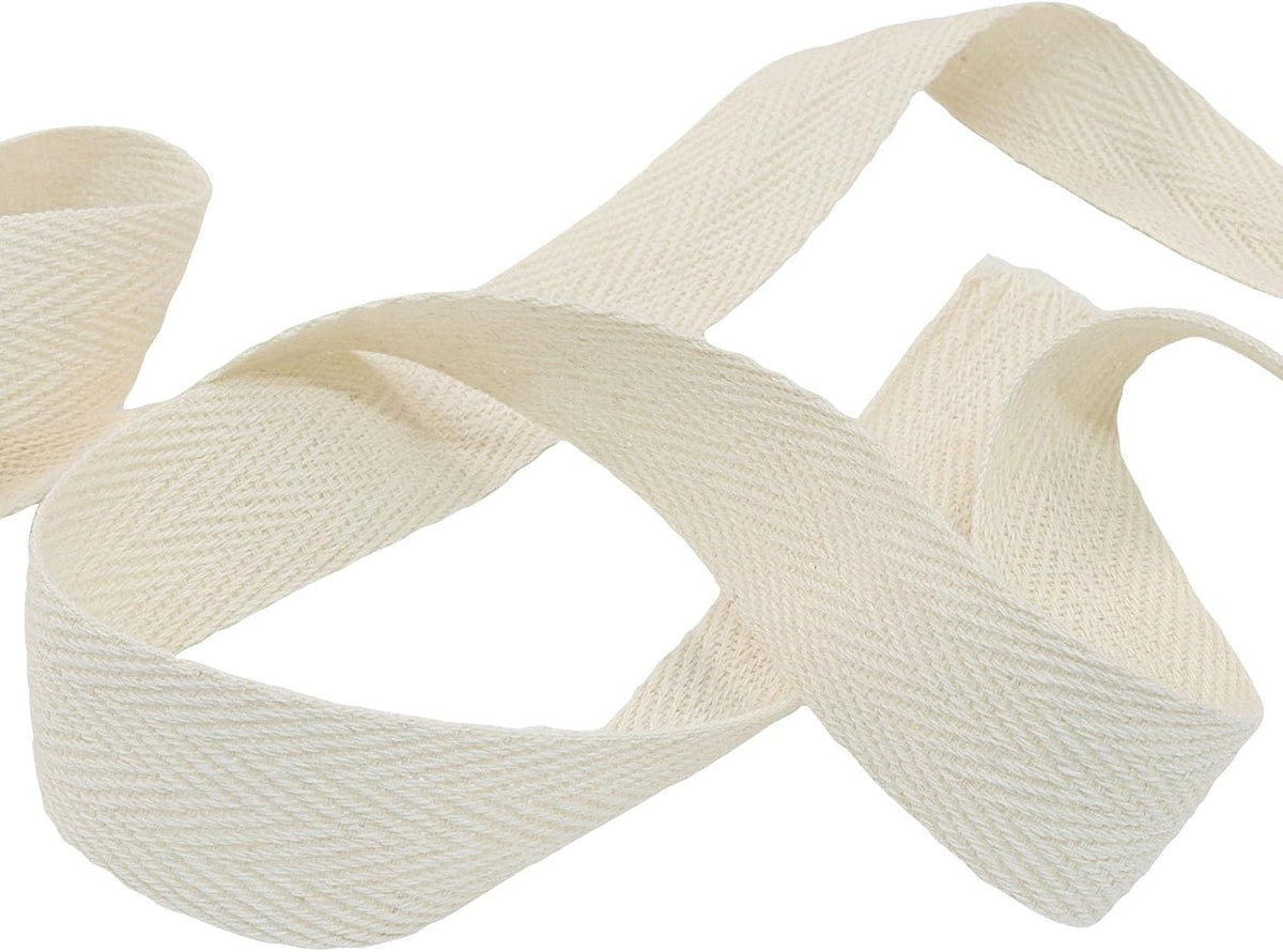 54.7Yards 3/4Inch Soft Cotton Twill Tape, Beige