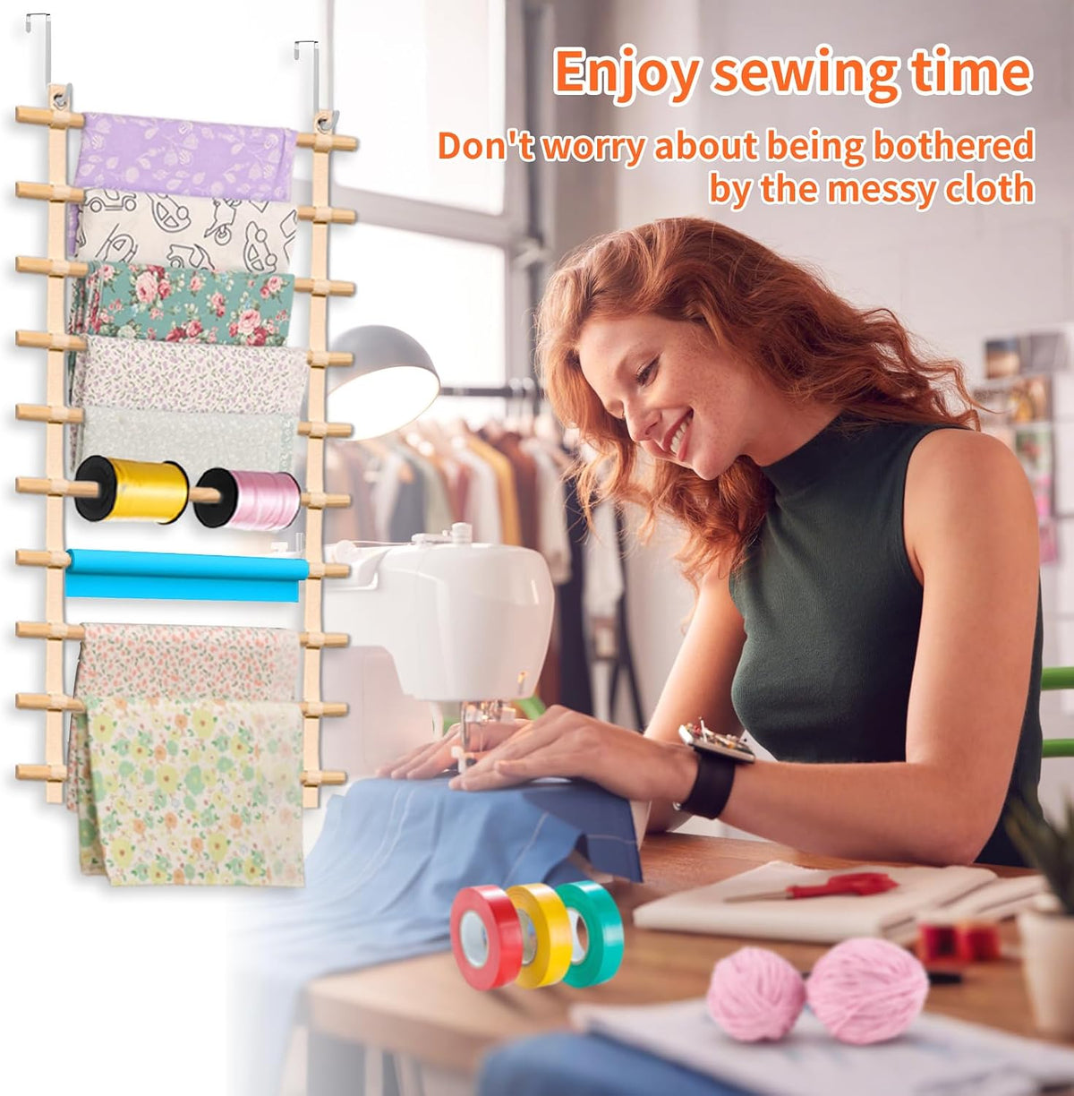 sewing fabric storage: 33.5x16.5 Inch fabric organizer and sewing