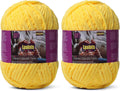 Baby Blanket Yarn for Crochet #6 Yellow Chunky Chenille Yarn for