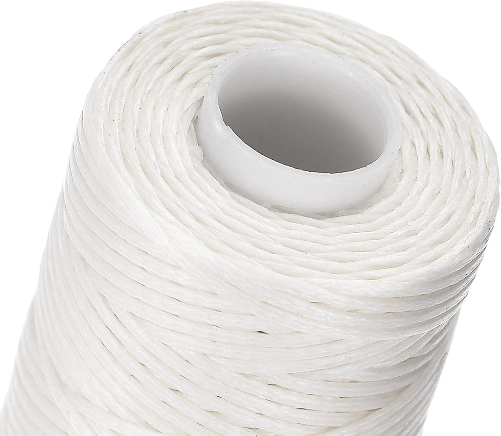 uxcell Leather Sewing Thread 55 Yards 150D/1mm Waxed Cord White