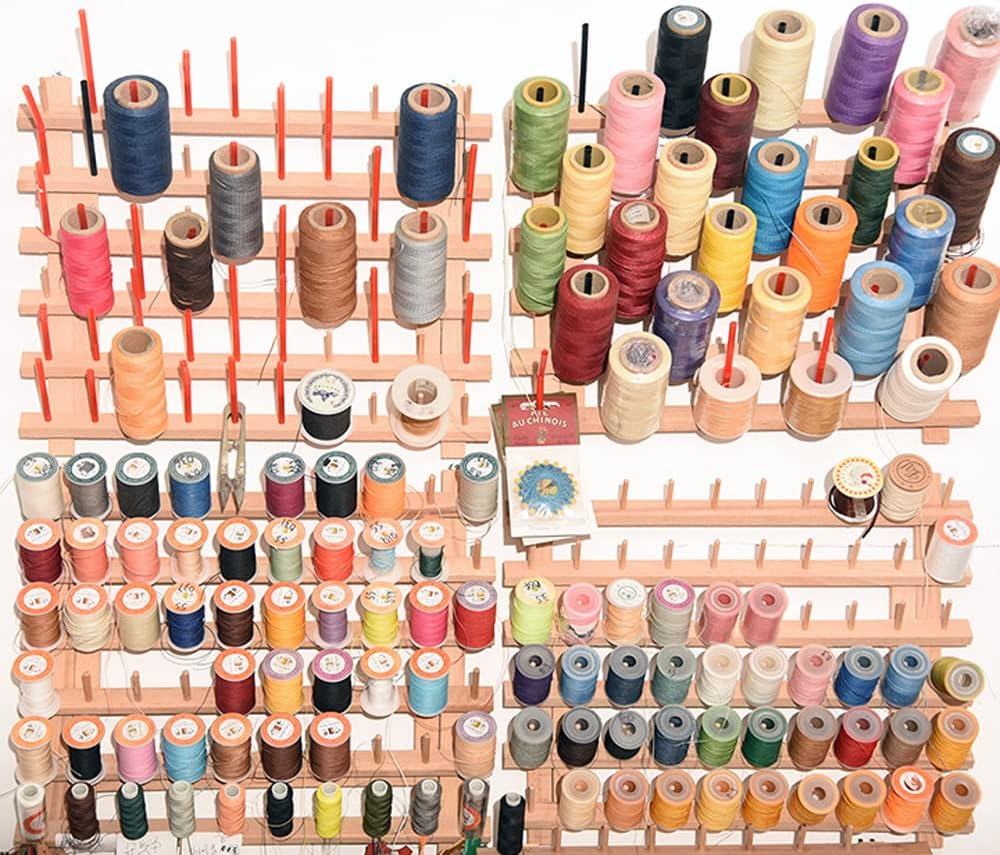 NW 60-Spools Wooden Thread Holder Sewing and Embroidery Thread