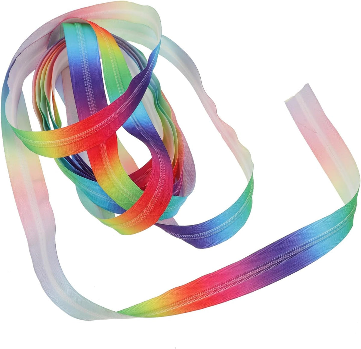 Rainbow Color Nylon Coil Zipper Yard for Pencil Bags and Hoodies