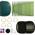 LYMIGER 13 Pairs Interchangeable Circular Knitting Needles Set, 4in