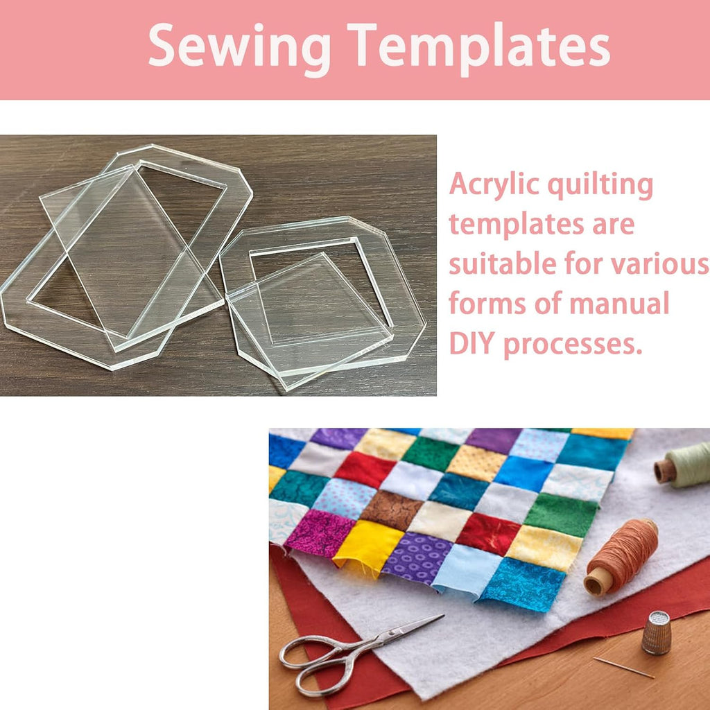 2 Sets Quilting Templates, Quilting Supplies, Sewing Templates