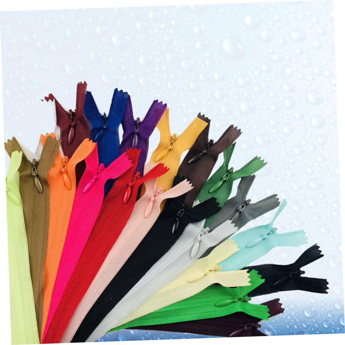 50pcs Nylon Invisible Zippers for Sewing DIY Crafters in Assorted