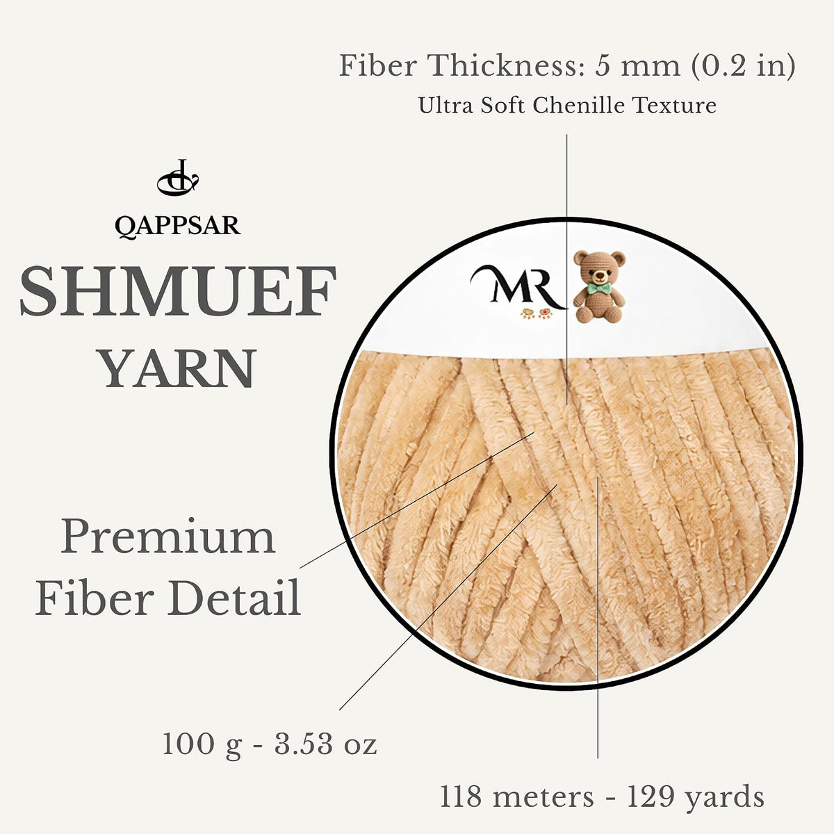 SHMUEF Chenille Yarn 2-Pack – Ultra Soft Velvet Yarn, Super Bulky