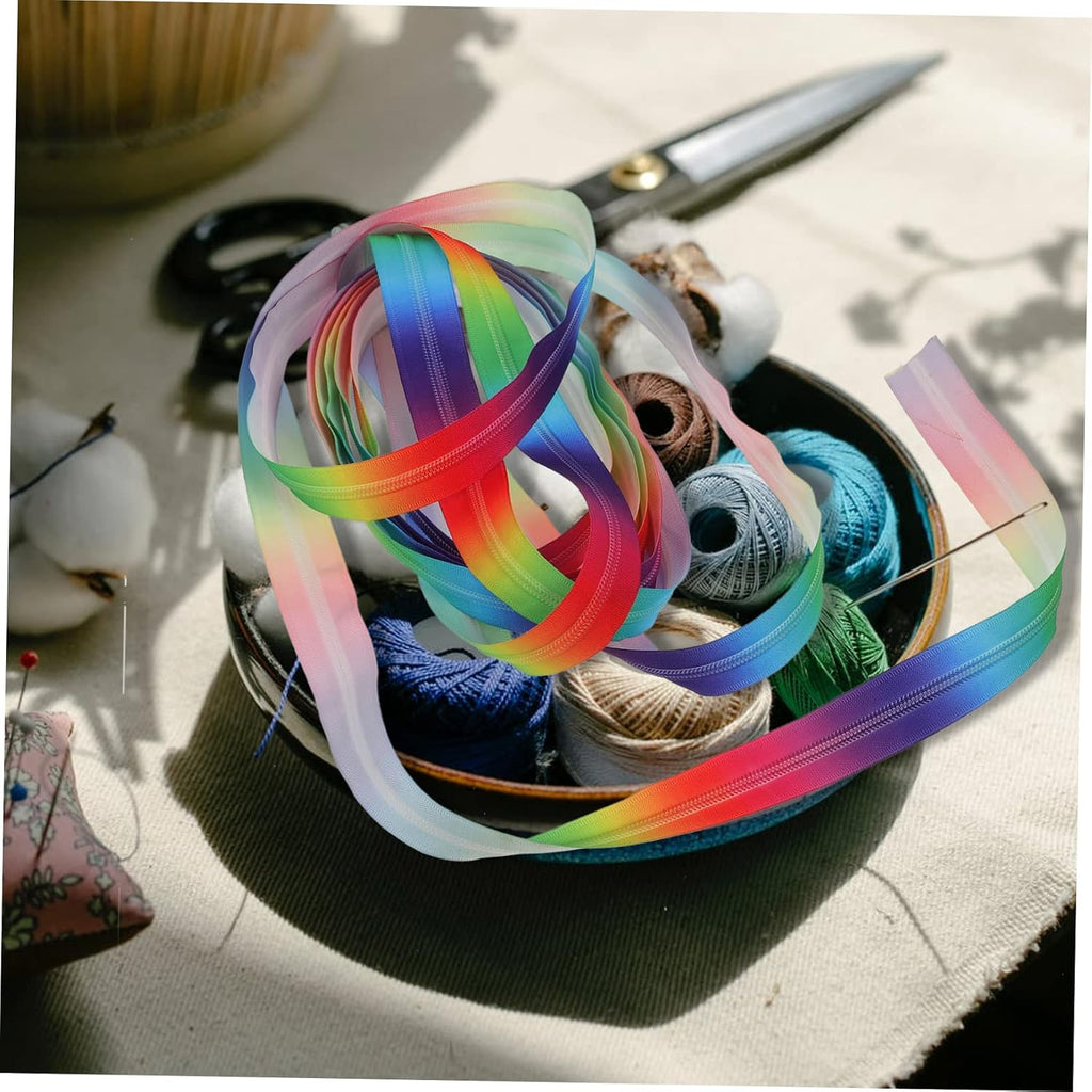 Rainbow Nylon Coil Zipper 5 Yard Roll for Bags and Pants