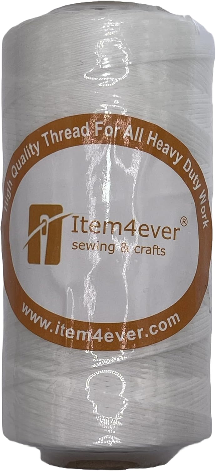 Flat Waxed Leather Sewing Threads, 100% Polyester 150D/0.8mm, 295yds
