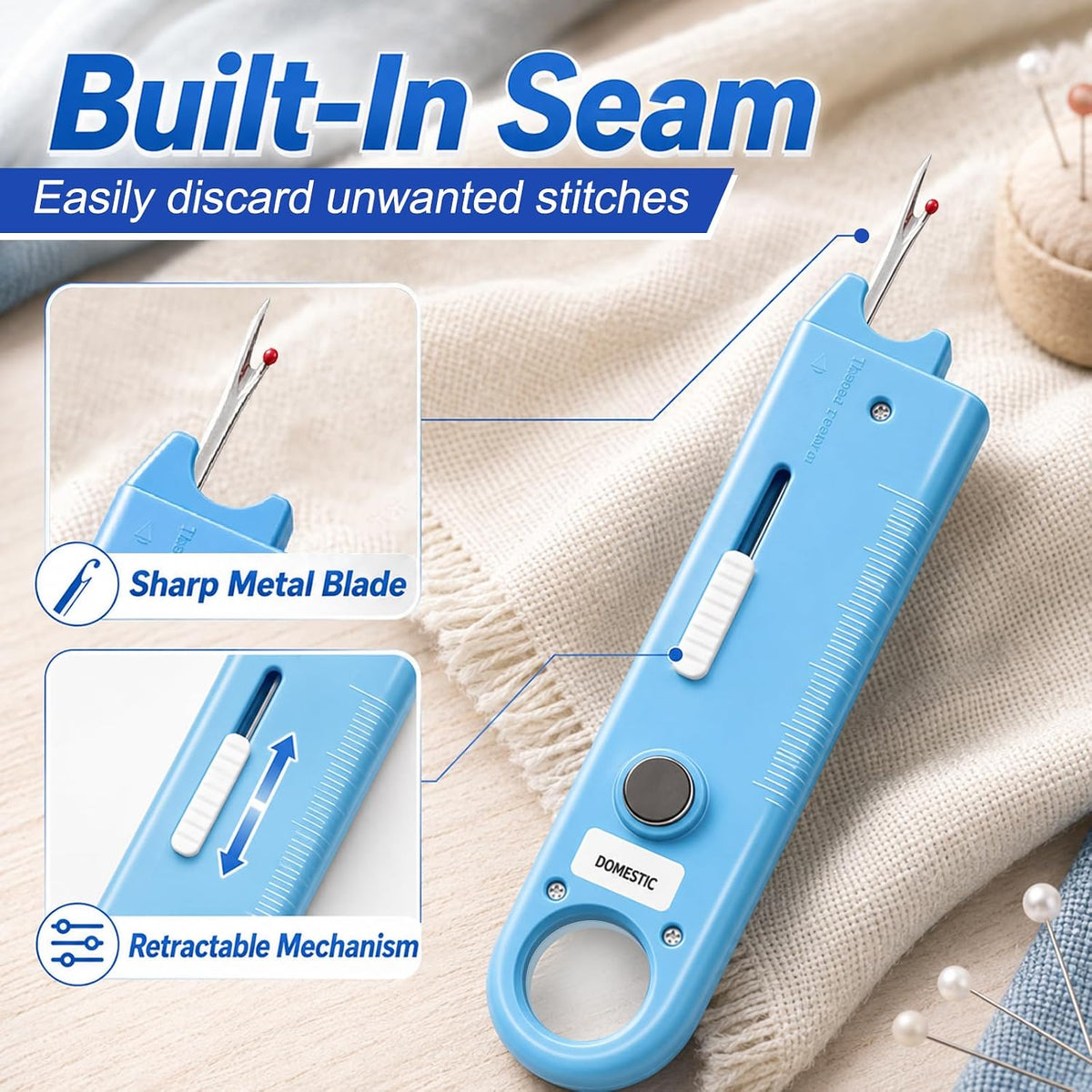 4-in-1 Quick Automatic Needle Threader for Sewing Machine (Red+Blue)