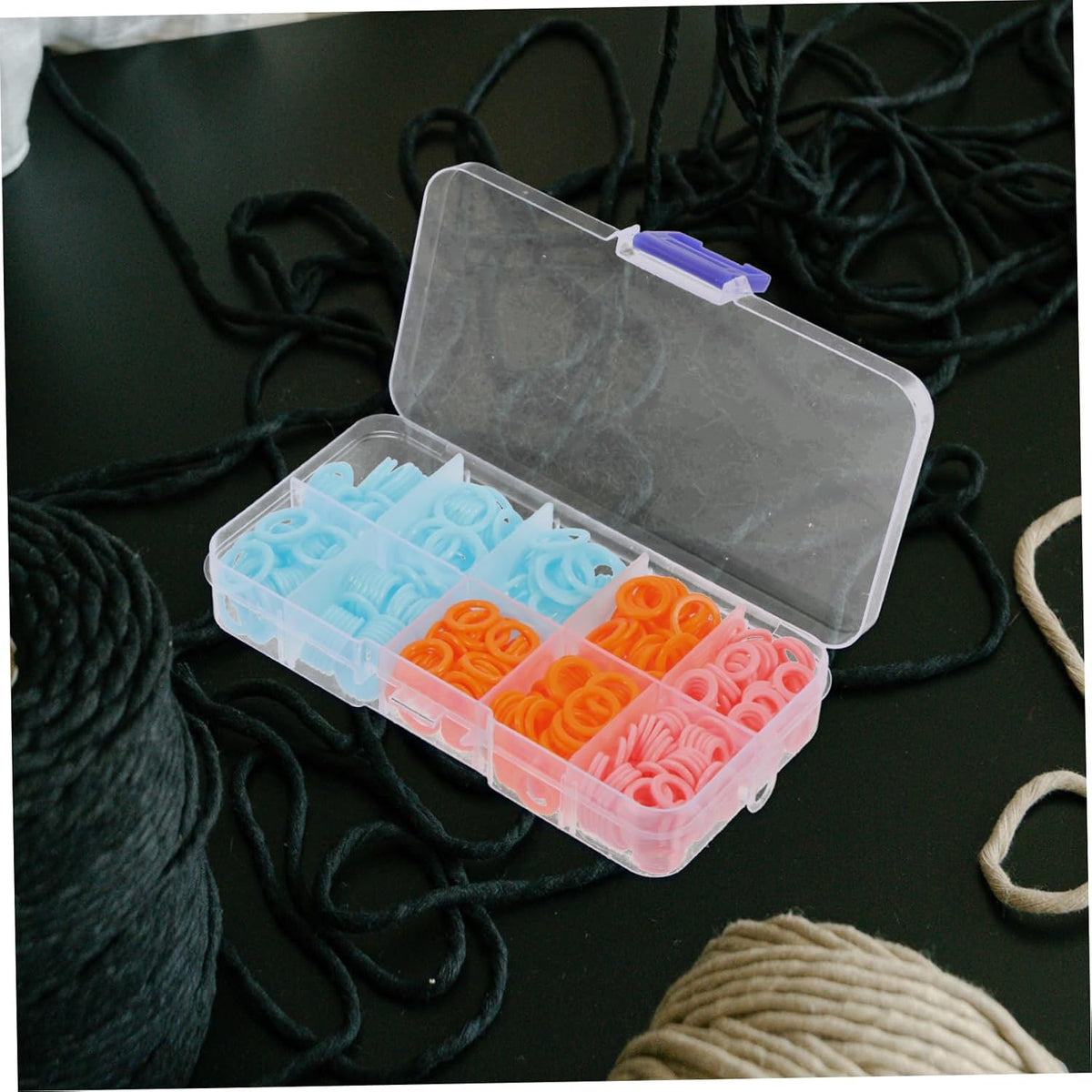 450 Piece Color Stitch Marker Rings for Knitting and Crocheting