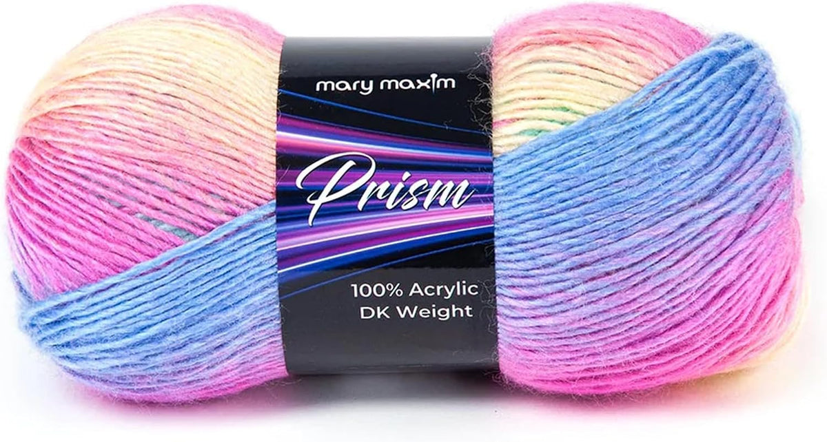 Mary Maxim Prism Yarn, Acrylic Multicolor DK Yarn, 290 Yards, Raibow